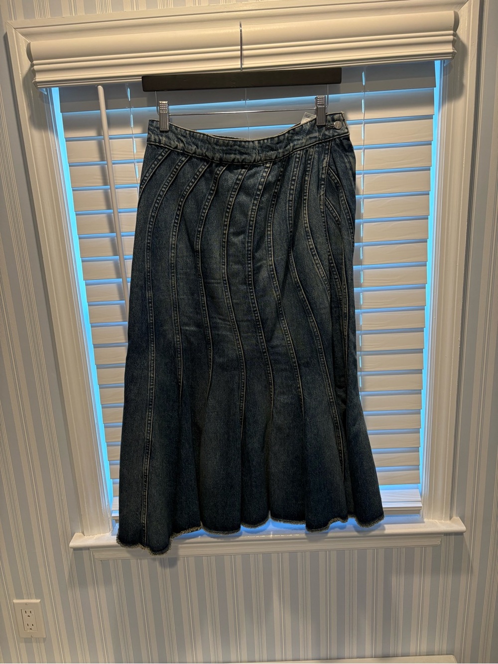 Marc Jacobs Wave Skirt in Denim - Picture 2 of 8